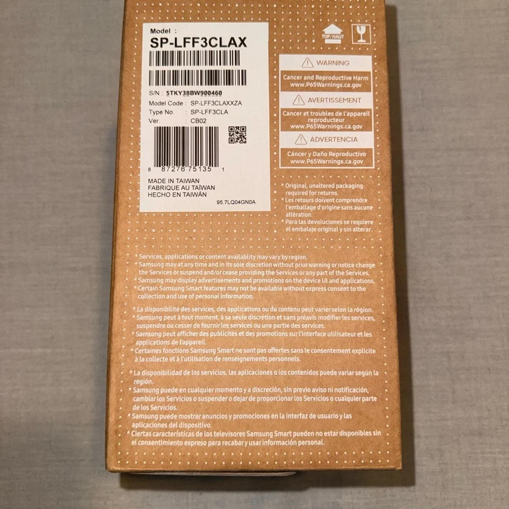 NIB Samsung The Freestyle 2nd Gen SP-LFF3CLAX Portable Smart Projector